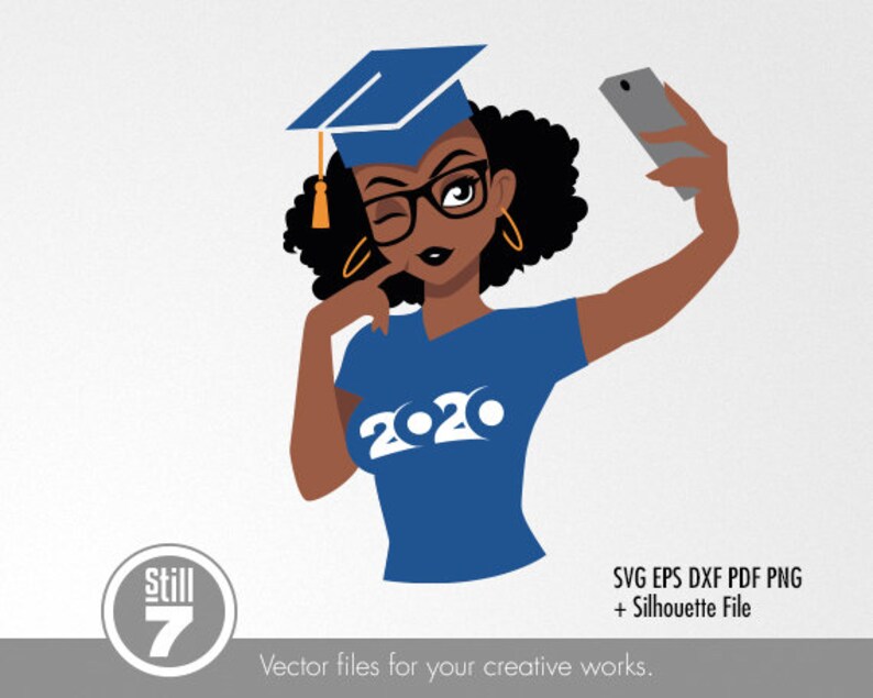 Download Black Woman with glasses svg Graduation 2020 svg svg | Etsy