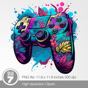 Manette de jeu vidéo PNG, fichier PNG HD 300 dpi fond transparent, fichier digital