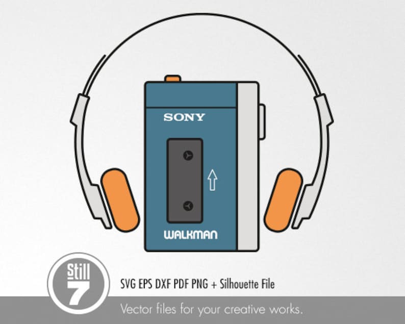 80's Walkman svg svg cutting file eps dxf pdf png Etsy