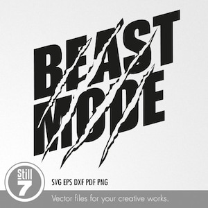 Beast Mode #2 svg - svg cutting file + eps dxf pdf png