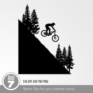 MTB svg - Mountain Bike svg - Downhill svg - eps png pdf dxf svg