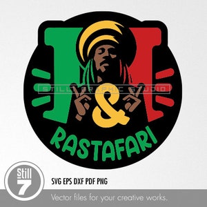 Multicolor Rastafari SVG Design - i and i rastafari - Digital Art for Custom Creations