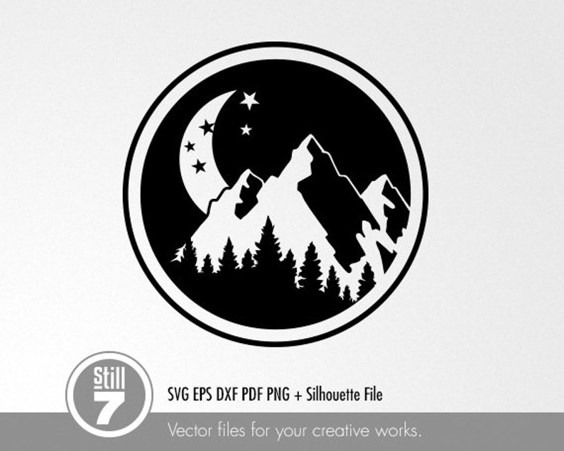Free Free 170 Mountain Moon Svg SVG PNG EPS DXF File