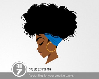 Black Woman svg - Afro Woman svg - eps dxf pdf png