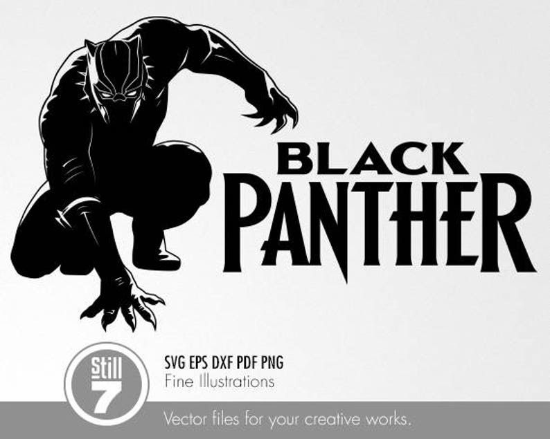Download Black Panther Emblem Full body svg eps dxf pdf png | Etsy