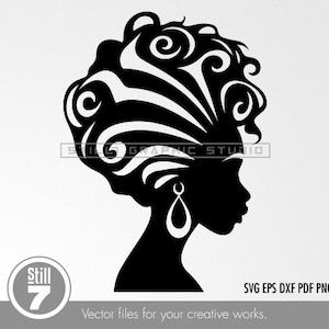 Black Woman svg - Afro Woman svg - svg cutting file + eps dxf pdf png