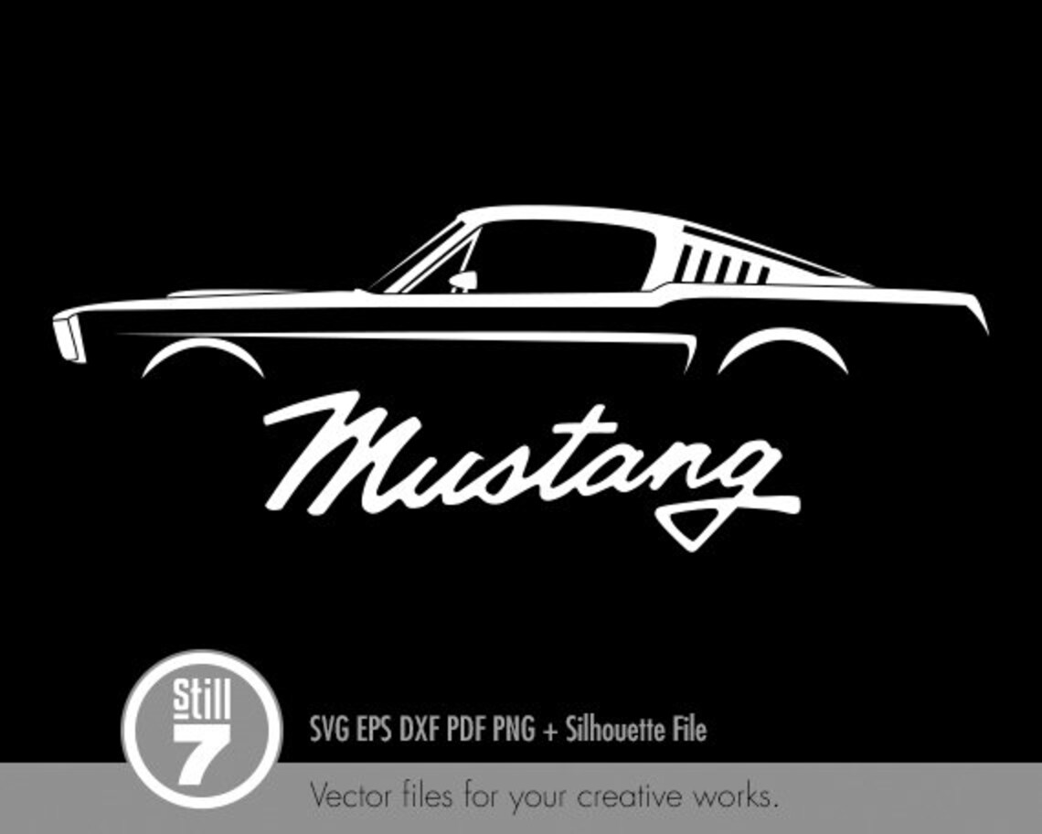 Ford Mustang svg svg cutting file eps dxf pdf png | Etsy
