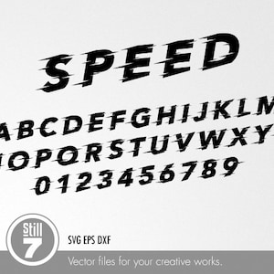 Geschwindigkeits-Alphabet-Svg - Schnelles Alphabet-Svg - SVG-Dxf-Eps