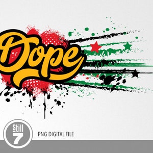 Dope Emblem PNG Datei für Sublimation 11.5 Zoll 300 dpi