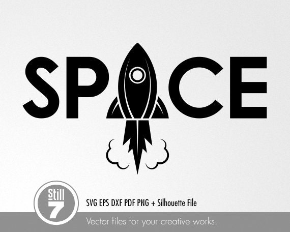 Space Rocket Svg Svg Cutting File Eps Dxf Pdf Png - Etsy