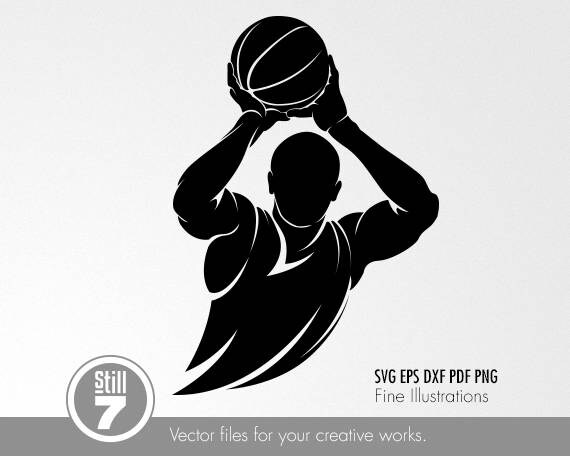 Download Basketball Player Svg Eps Dxf Png Pdf Etsy