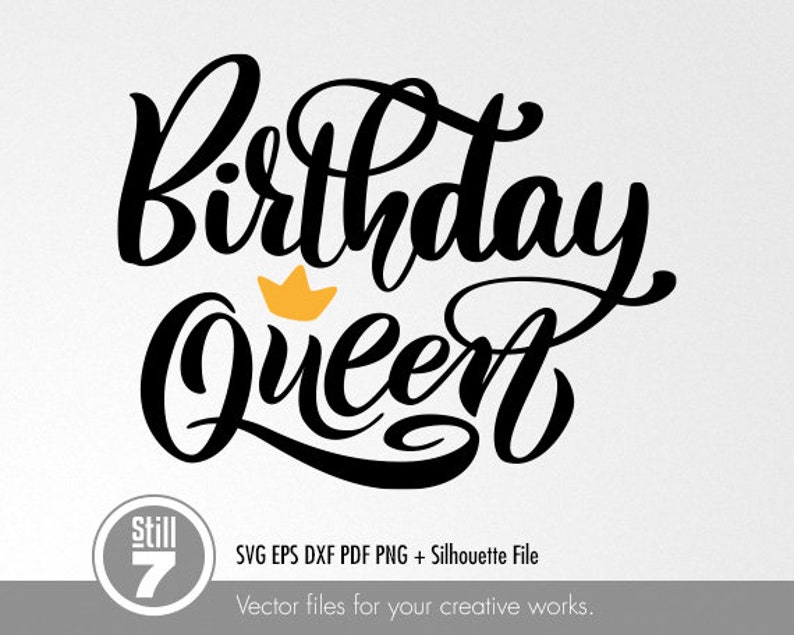 Download Birthday Queen Lettering svg svg cutting file eps dxf pdf ...