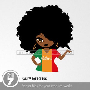 Stylized African Woman's Face SVG - Black History Month Celebration - Colorful and Modern Design