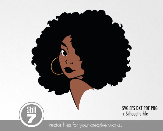 Download Black Woman Svg Afro Woman Svg Svg Cutting File Eps Dxf Etsy