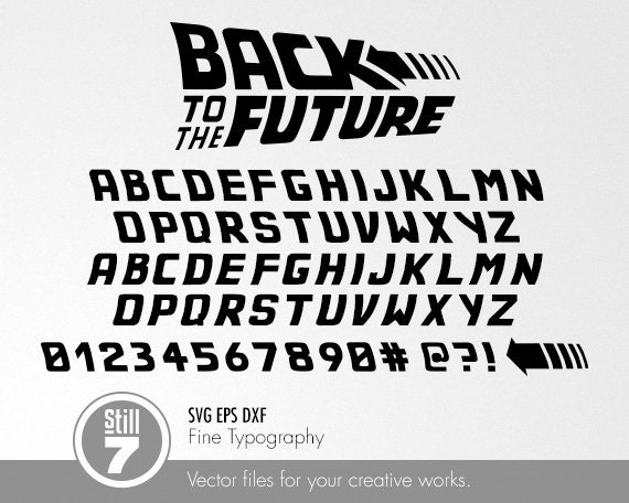 Download Back to the Future Alphabet Emblem svg dxf eps | Etsy