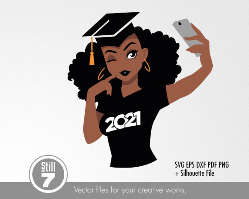 Download Black Woman svg Graduation 2021 svg Afro Girl svg Class | Etsy