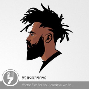 Man with locks svg + eps dxf pdf png