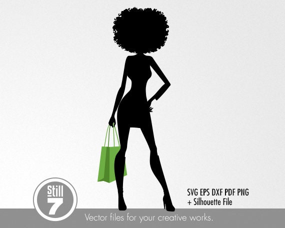Download Afro Woman Svg Shopping Girl 4 Svg Black Girl Magic Svg Etsy