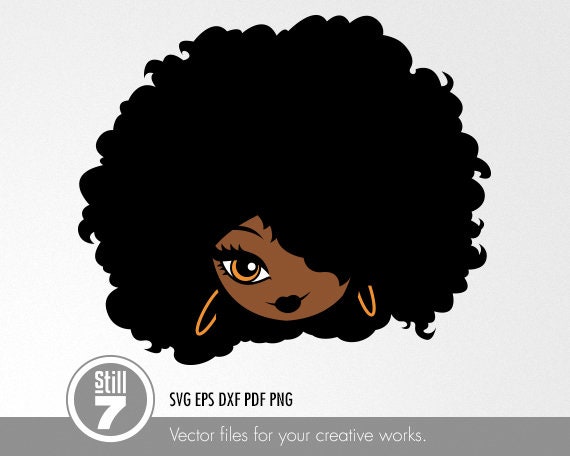Afro Woman Svg - Svg Cutting File + Eps Dxf Pdf Png - Etsy