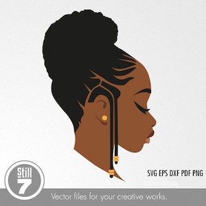 Mulher Negra svg #32 - arquivo de corte svg - eps dxf pdf png