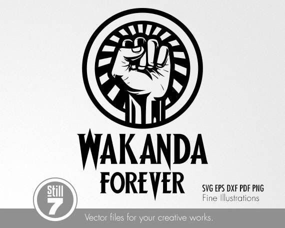 Wakanda Forever Emblem Svg Svg Eps Dxf Pdf Png Etsy