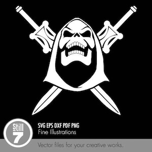 Skeletor Black & White svg eps dxf pdf png