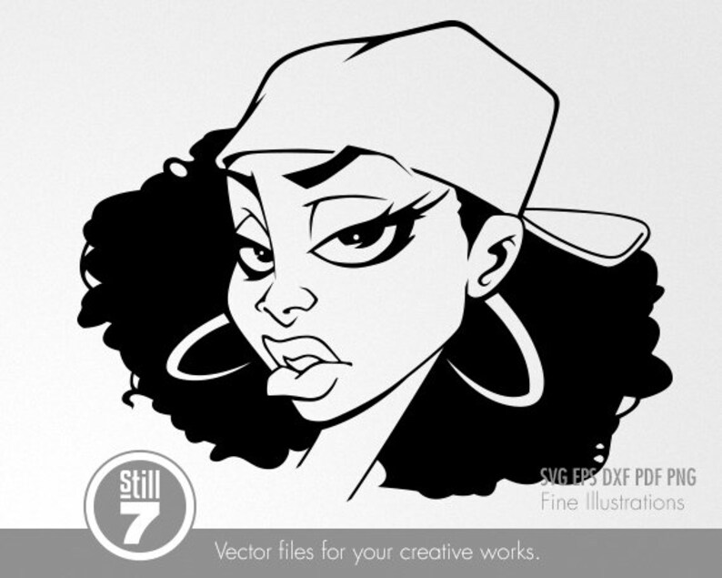 Download Afro woman svg Model 8 Black woman svg eps dxf pdf png | Etsy