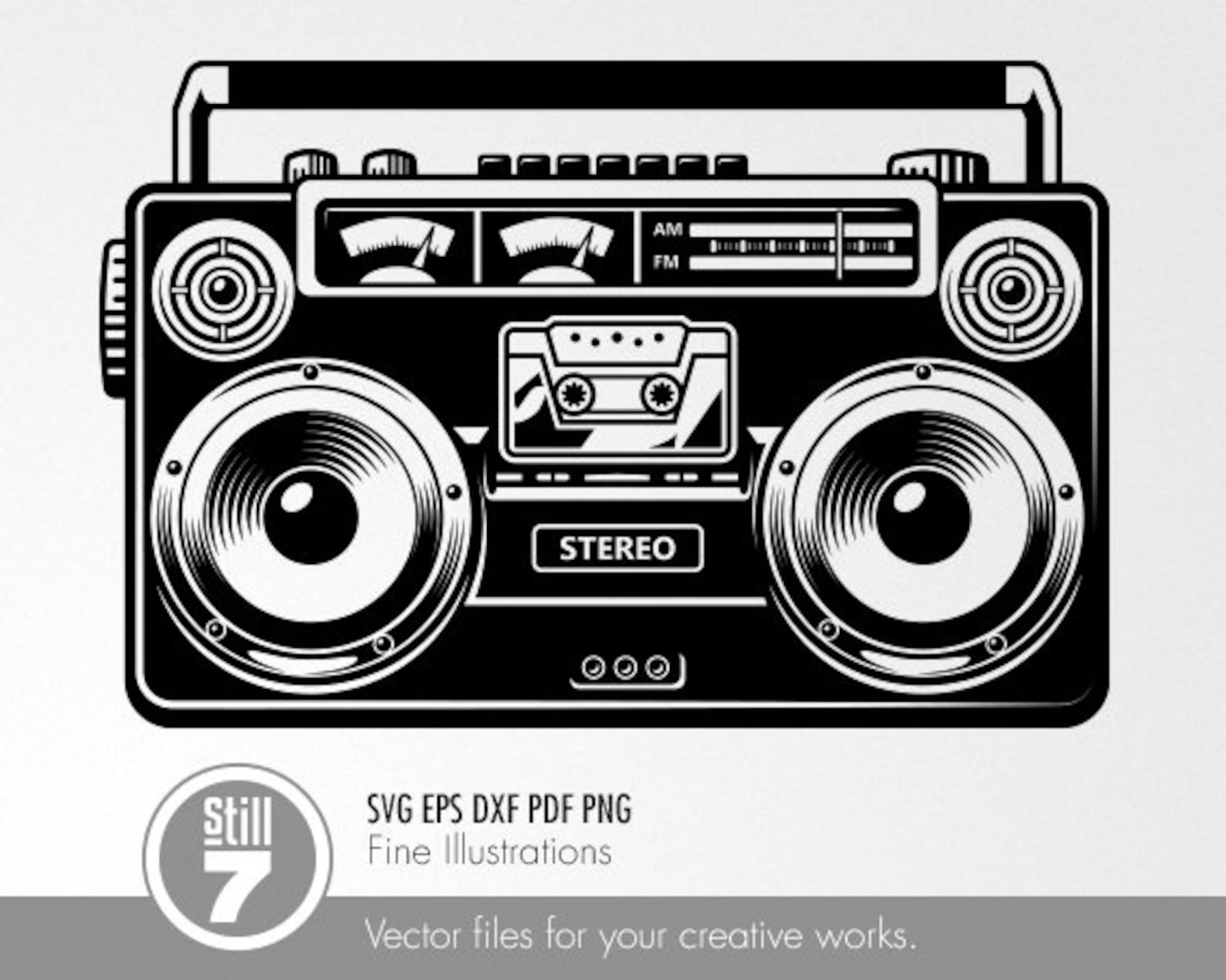 Boombox Svg Svg Cutting Files Eps Dxf Pdf Png Etsy Australia