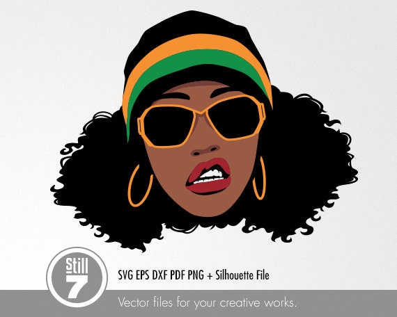 Download African American Woman svg 2 with Sunglasses svg cutting | Etsy