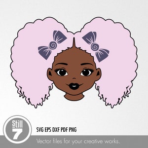 Afro girl, melanin girl, brown girl, Svg Eps Png cut file for Cricut, African American clipart, Easy Press, Mug Press, Heat transfer