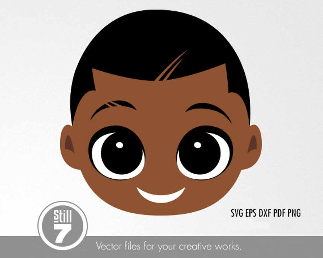African American Boy Model #2 - Black Boy Svg - Svg Cutting File + Eps ...
