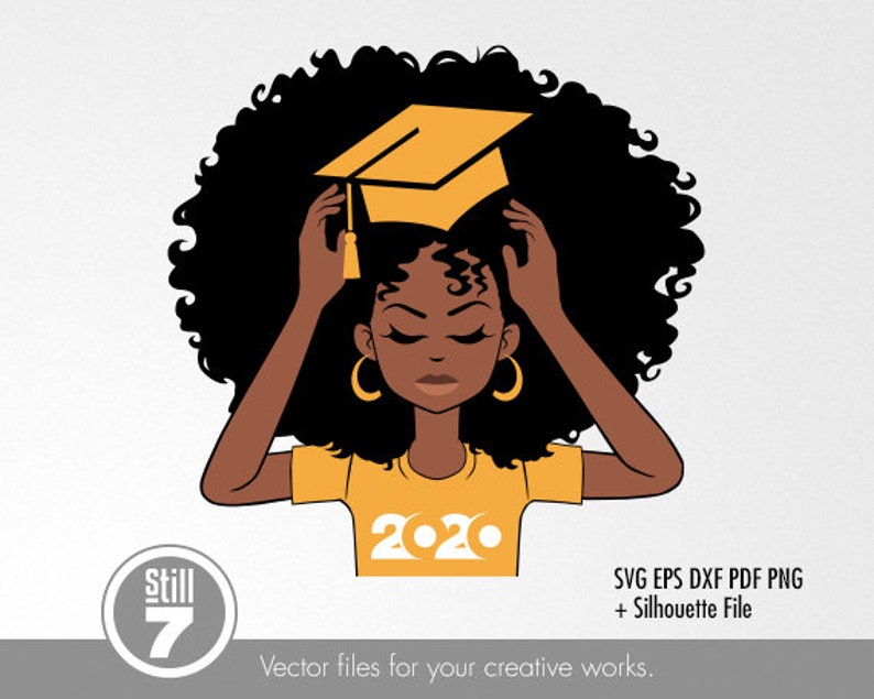 Black Woman svg Graduation Yellow svg svg cutting file | Etsy