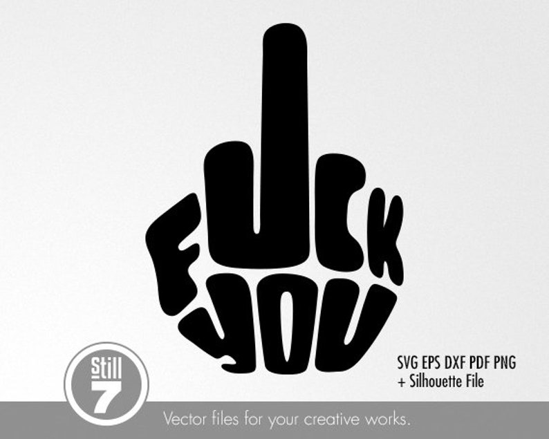Download Middle Finger Lettering svg cutting file eps dxf pdf png ...