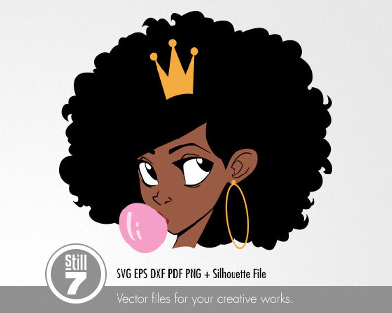 Download 3 African American Queen & Princess svg cutting files eps ...