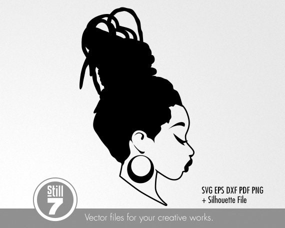 Download Black Woman svg Dreadlocks 10 svg cutting file eps dxf | Etsy