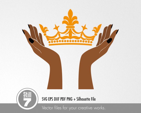 Download Black Woman Svg Hands With Crown Svg Svg Cutting File Etsy