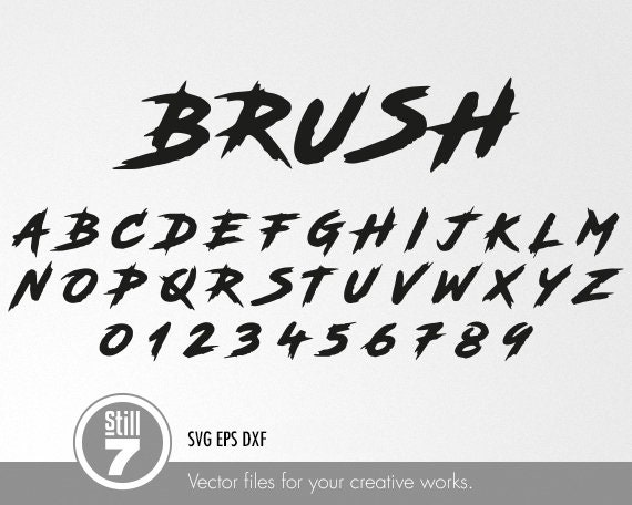 Brush alphabet discount