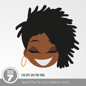 Locs SVG - Dreadlocks SVG - African American SVG - SVG Schneidedatei + eps dxf pdf png