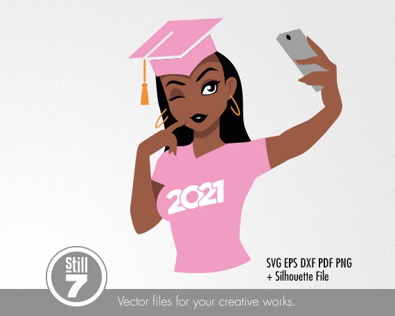 Download Black Woman Svg Graduation 2021 Pink Svg Svg Cutting File Etsy
