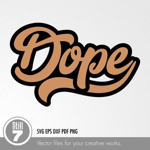 Arquivo de corte svg do logotipo Dope - eps dxf pdf png