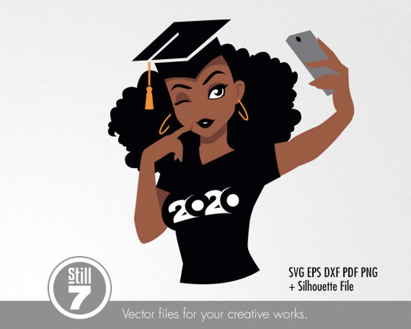Download Black Woman svg Graduation 2020 svg Afro Girl svg Class | Etsy