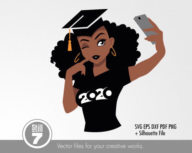 Download Black Woman svg Graduation 2020 svg Afro Girl svg Class | Etsy