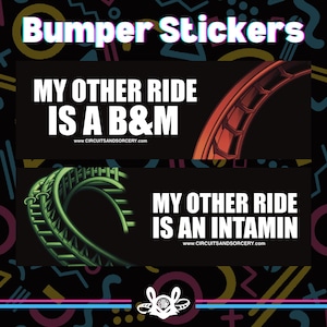 My Other Ride is a Roller Coaster Thoosie 6" Bumper Sticker