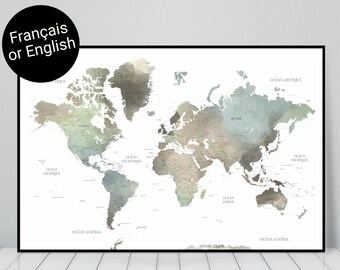 Carte Du Monde Etsy Carte Du Monde Etsy
