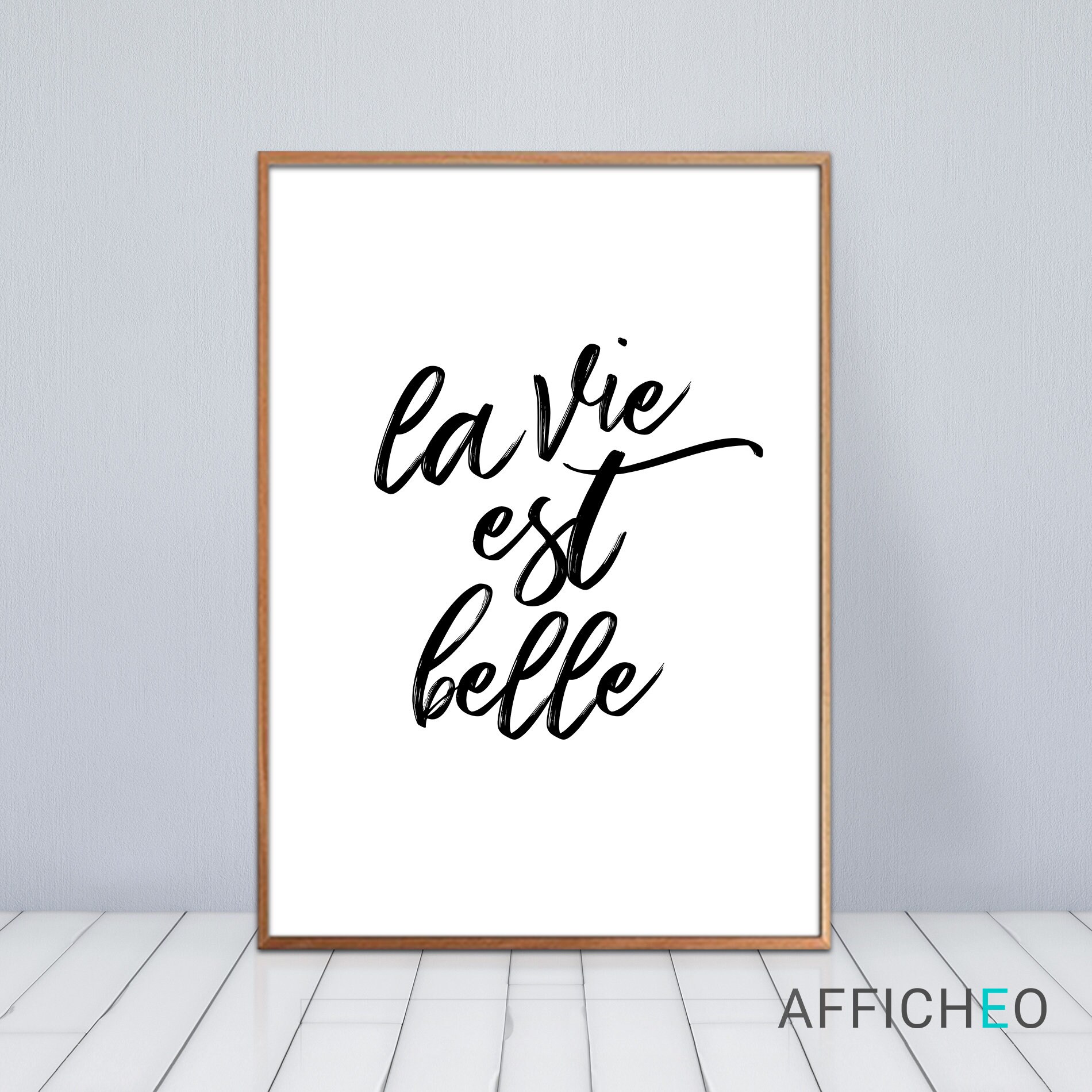 Affiche La Vie Est Belle Citation Positive Et Motivante Etsy Denmark