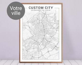 Custom city map, Your personalized poster