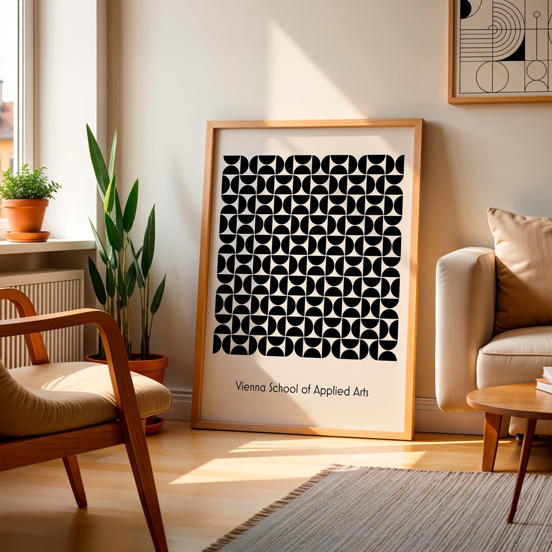 Bauhaus Poster – Geometric Abstract Inspired by Mid Century Modern Art ...