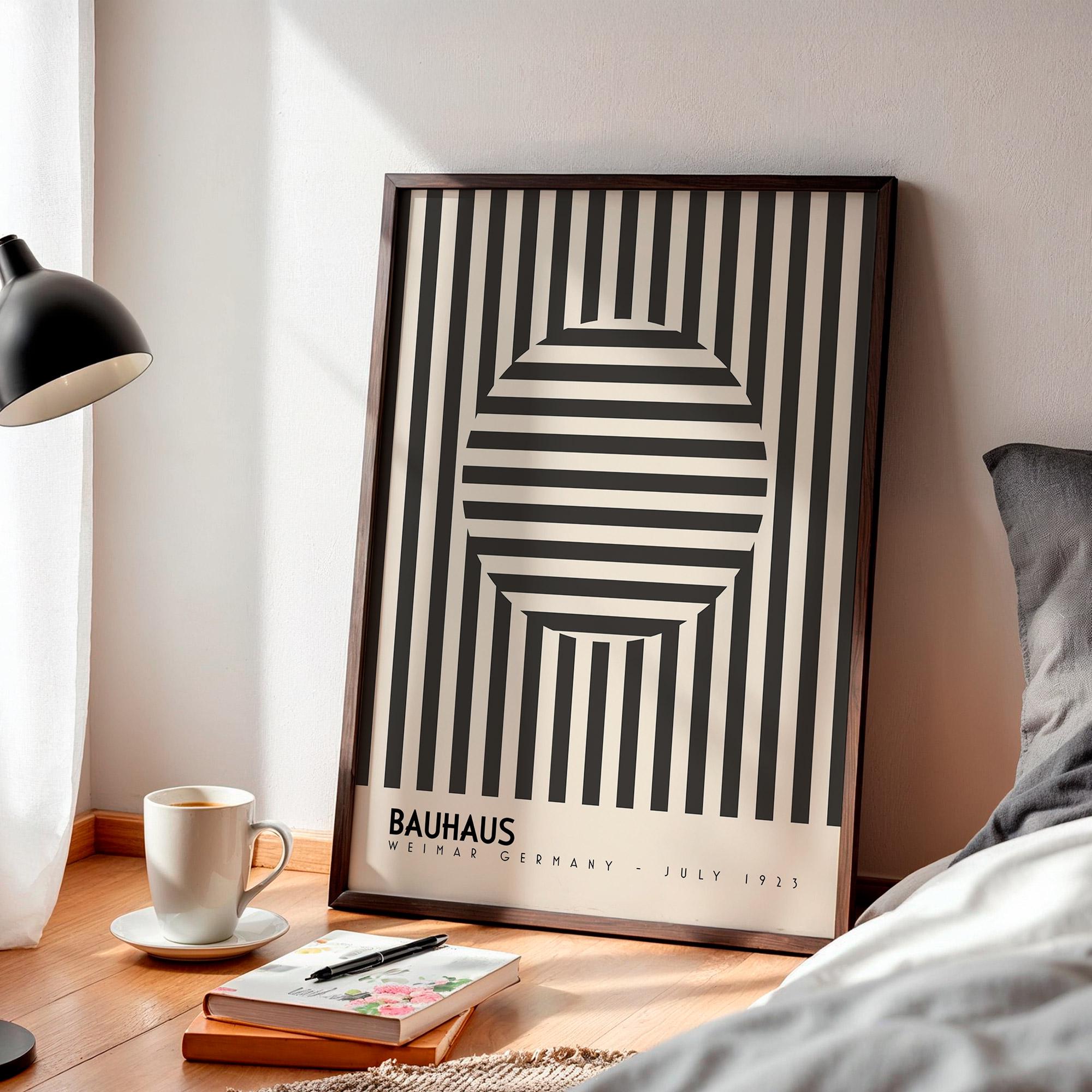 Modern Bauhaus Poster – Abstract Black Stripes Art Print - Etsy