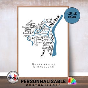 Custom Strasbourg poster, Custom wall art print, Original city wall art, Personalized city print, Original gift idea