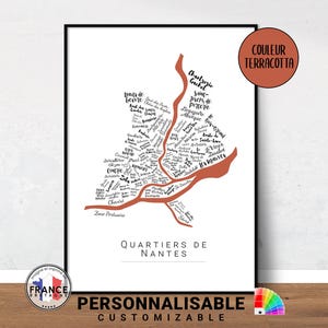 Original poster of the districts of Nantes, Customizable poster